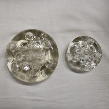 2 Clear Glass Flower Frogs 11 Hole 3"  13 Hole 4.5" Vases Flower Arrangement