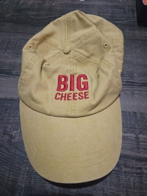 Murrays Big Cheese Hat Yellow leather Strap-Back Adjustable Cap Adams Brand