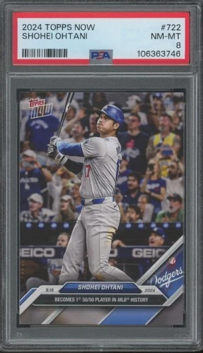 2024 Topps Now #722 Shohei Ohtani Los Angeles Dodgers PSA 8 NM-MT