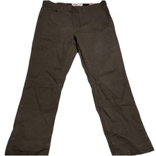 Wrangler Utility Brown Men's Workwear Stretch Canvas Regular Fit Pants