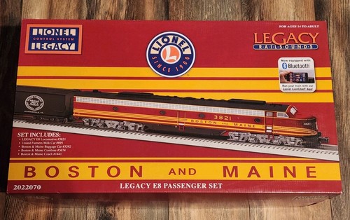 LIONEL 2022070 Boston And Maine LEGACY E8 Juego de pasajeros ¡BONITO ASPECTO RARO!! | Condition: Used