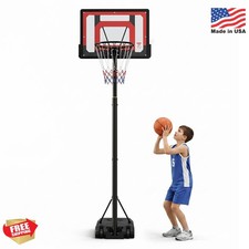 Kids Basketball Hoop Outdoor, Adjustable Height Portable Basketball Hoops Goal