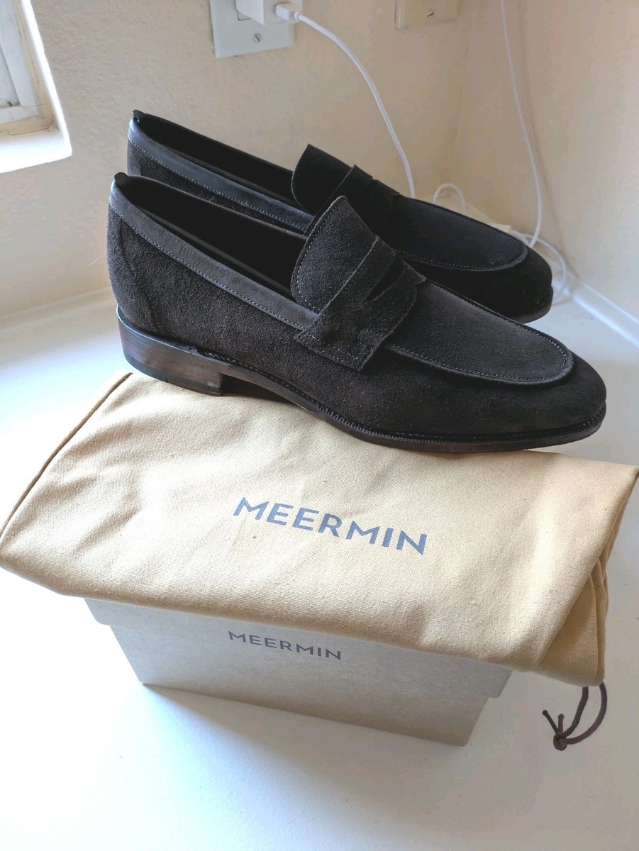 NEW IN BOX Meermin Alicante Dark Brown Suede Loafers 6.5 E  display picture 3