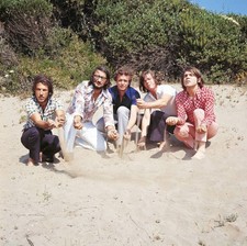 Italian band Nomadi playing with sand The band is composed by Ital- Old Photo