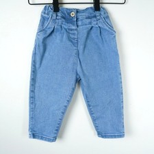 LC Waikiki Denim Pants Kids 12-18m Blue Light Wash Elastic Waist