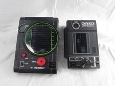 PREOWNED VINTAGE TOMY GAMES 1978 "Digital Derby Auto Racing" 1979 "Hit & Missile