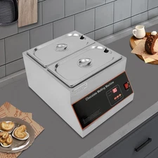Commercial Chocolate Fountain Professional 2 Pots Melting Machine 12kg/26.46lbs