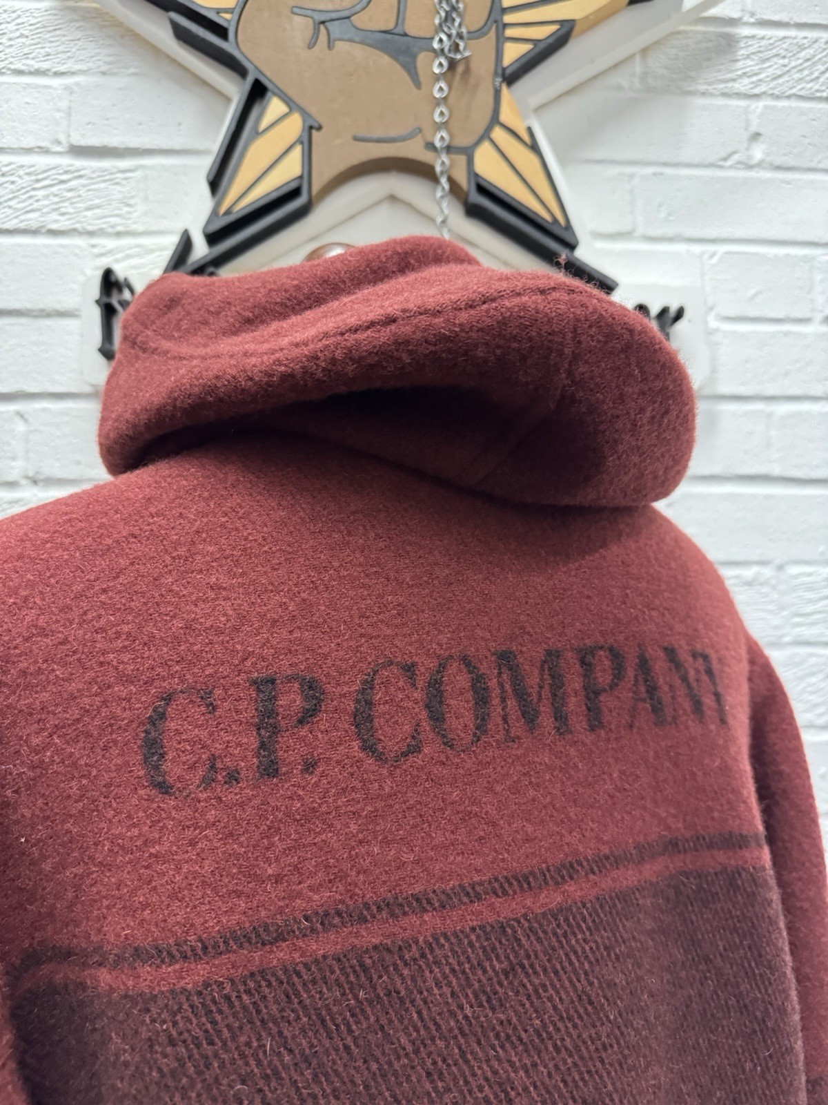 C.P. Company 189A  C.P. Duffel Jacquard Coat in red -Size 50 / Large. thumbnail 9