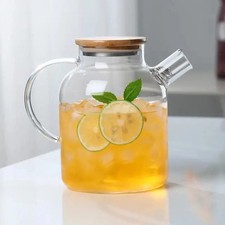 Large 1800ml Heat Resistant Clear Glass Teapot Jug Coffee Tea Pot with Infuser