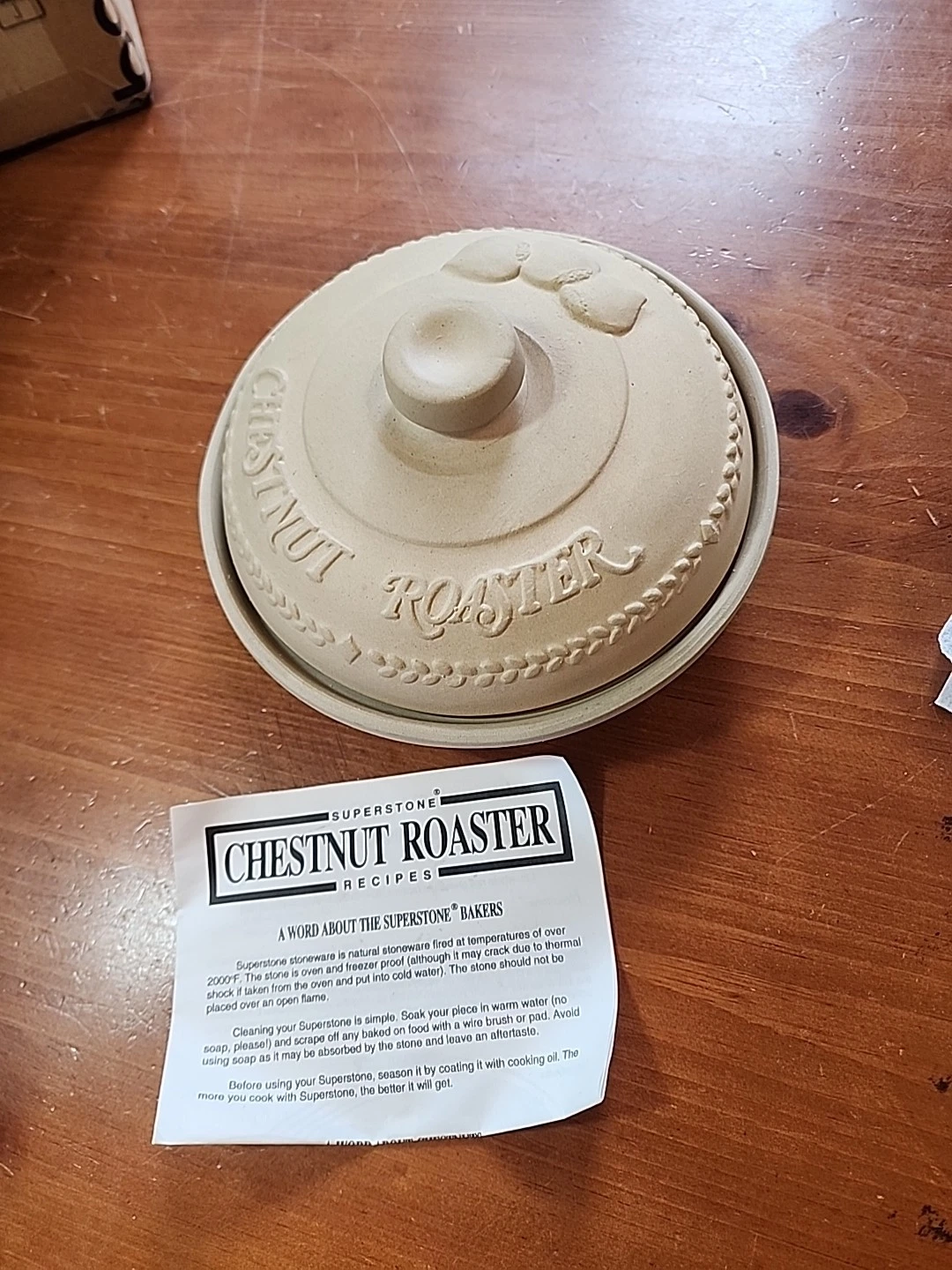 Chestnut Roaster Made By Super Stone Baker Sassafras USA 1993 W Directions