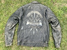 Vintage Harley Davidson Men&rsquo;s Freedom Leather Motorcycle Jacket/Size Large Tall