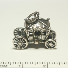Sterling silver royal carriage charm, 20mm, 3...