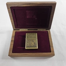 Vintage R.J REYNOLDS WE'VE GOT THE FIRE Brass ZIPPO Lighter UNUSED RARE READ⬇