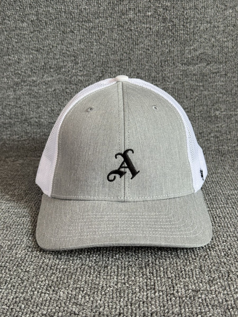 '47 Brand Old English A Trucker Snapback Grey White Curved Brim Hat