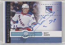 2024-25 Ultimate Collection Emblems Rookies Platinum 8/10 Matt Rempe Auto 14zh