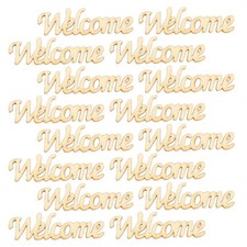 60Pcs Unfinished Wooden Words Cutouts Beige Wood for Wedding DIY Ornaments