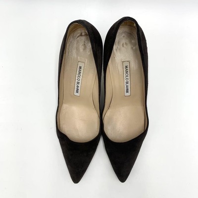 MANOLO BLAHNIK Kietta Pumps With Heels Suede EU 37.5 Black