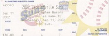 Ticket Stub: Jacksonville Suns vs Birmingham Barons 9/11/2002 - Championship