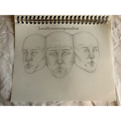 Original 9''x12'' Pencil Sketch, ''Three Heads Are Better Than One''