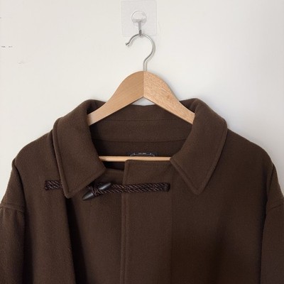 RRL Double RL Wool Duffel Coat Size XL Toggle Clasp Chocolate