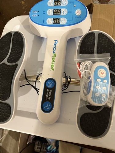 AccuRelief Ultimate Circulation Foot Stimulation Device White Black Blue Unisex