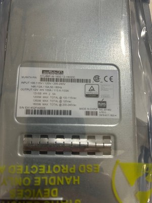 Murata rack mount power supply D1U86P-W-1600-12-HB3DC NEW Ac-Dc, 12V, 133.4A
