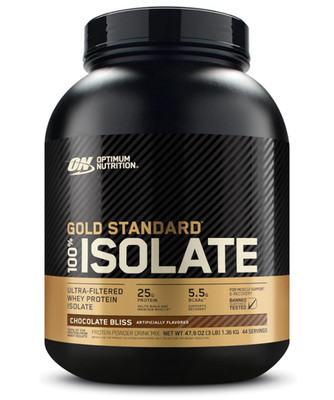 Optimum Nutrition Gold Standard 100% Isolate Whey Protein, Chocolate Bliss, 3 lb