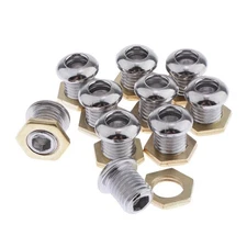 40pcs Drum Strainer Air Vent w/ Gasket Chrome Bass Drum Kit Parts   1/2"