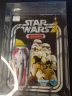 1977 Vintage Star Wars Stormtrooper Action Figure Complete Recarded W/Blaster