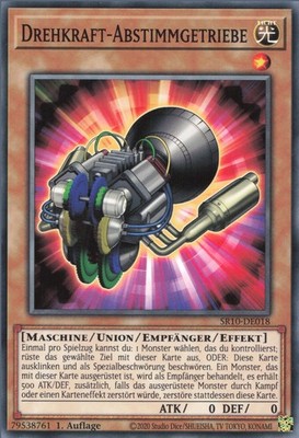 YuGiOh Drehkraft-Abstimmgetriebe SR10-DE018 Common Neu 1st