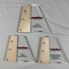 Ironman Triathlon 2024 Madison Trophy Plaque Lot of 3 1st 2nd Official Award