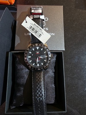 SEIKO 5 Sports SRP719K1 Automatic Black Leather LIMITED Watch Ion