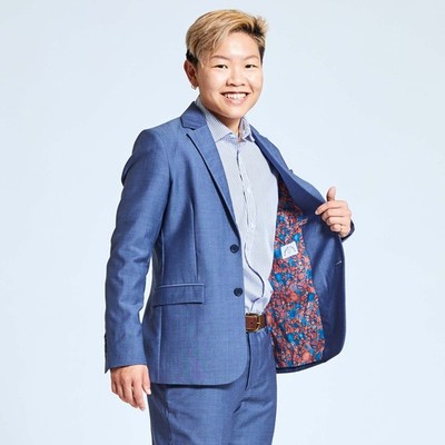 Kirrin Finch Blazers The Georgie Slate Blue Blazer X Lisa Congdon Lining - No...