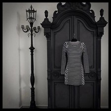 Lucca Couture Long-sleeve Striped Bodycon Dress Small Mini
