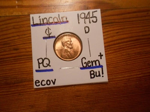 1945D Lincoln Cent Gem BU+ SWEET!!! PQ!!! LOOOOOOOOOOK!!!!