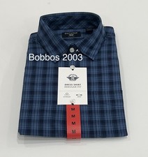 Dockers Men's Cotton Blend Stretch Regular Fit Dress Shirt, Dark Blue, Size M