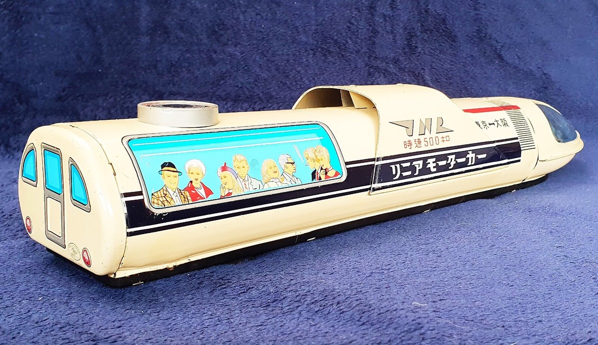 Nomura T.N. Japan JNR 500 SHINKANSEN SPACE TRAIN Tin Friction Toy