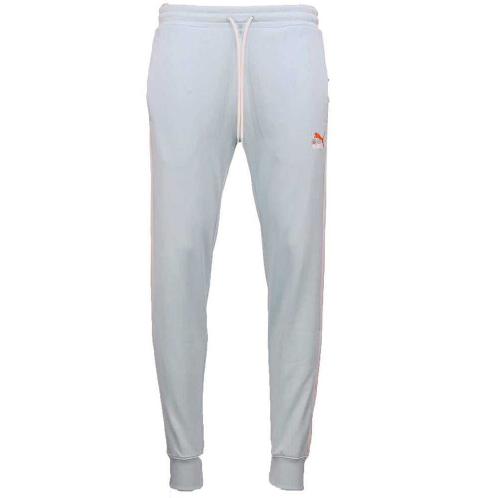 Puma T7 Drawstring Track Pants Mens Blue Athletic Casual Joggers 536570-20