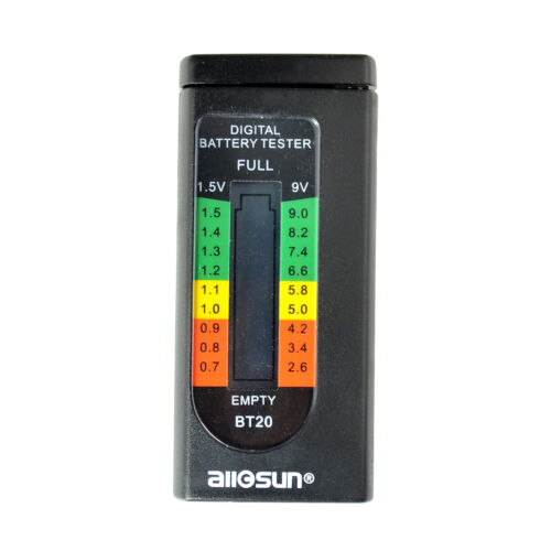 Digital Battery Tester Battery Checker for AA AAA C D 1.5V 9V Button Cell Batter - Picture 1 of 12