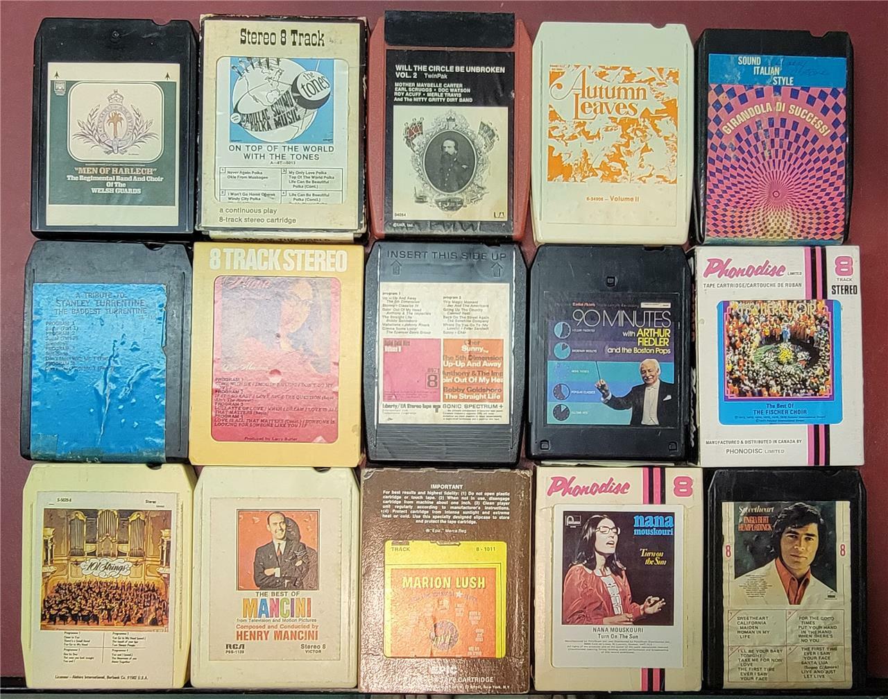 Large Lot of 8 Track Tapes - Group #1 - 42 tapes Large Lot of 8 Track Tapes - Group #1 - 42 tapes
