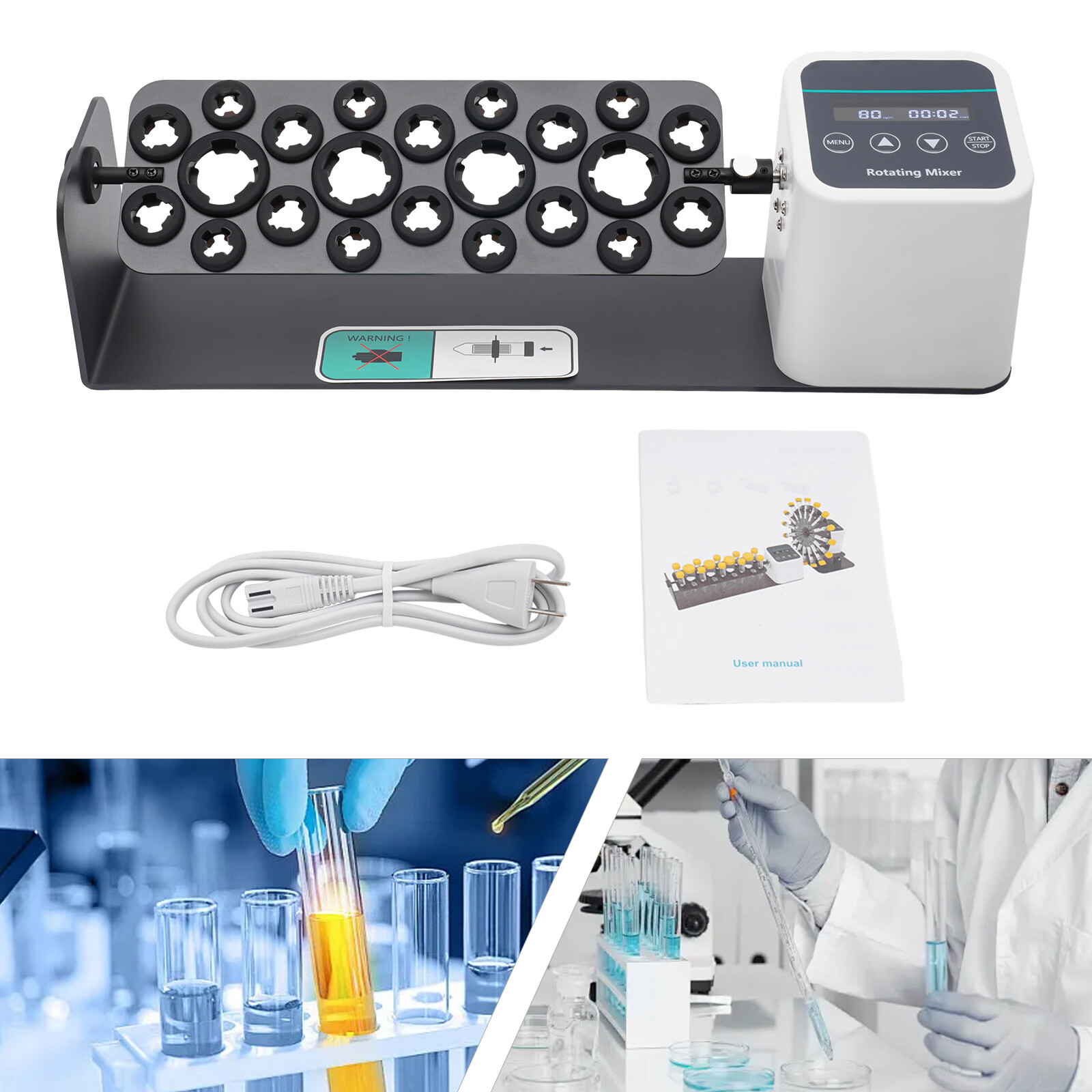 Digital Long Axis Rotating Mixer Shaker, Chemical Tube Mixer