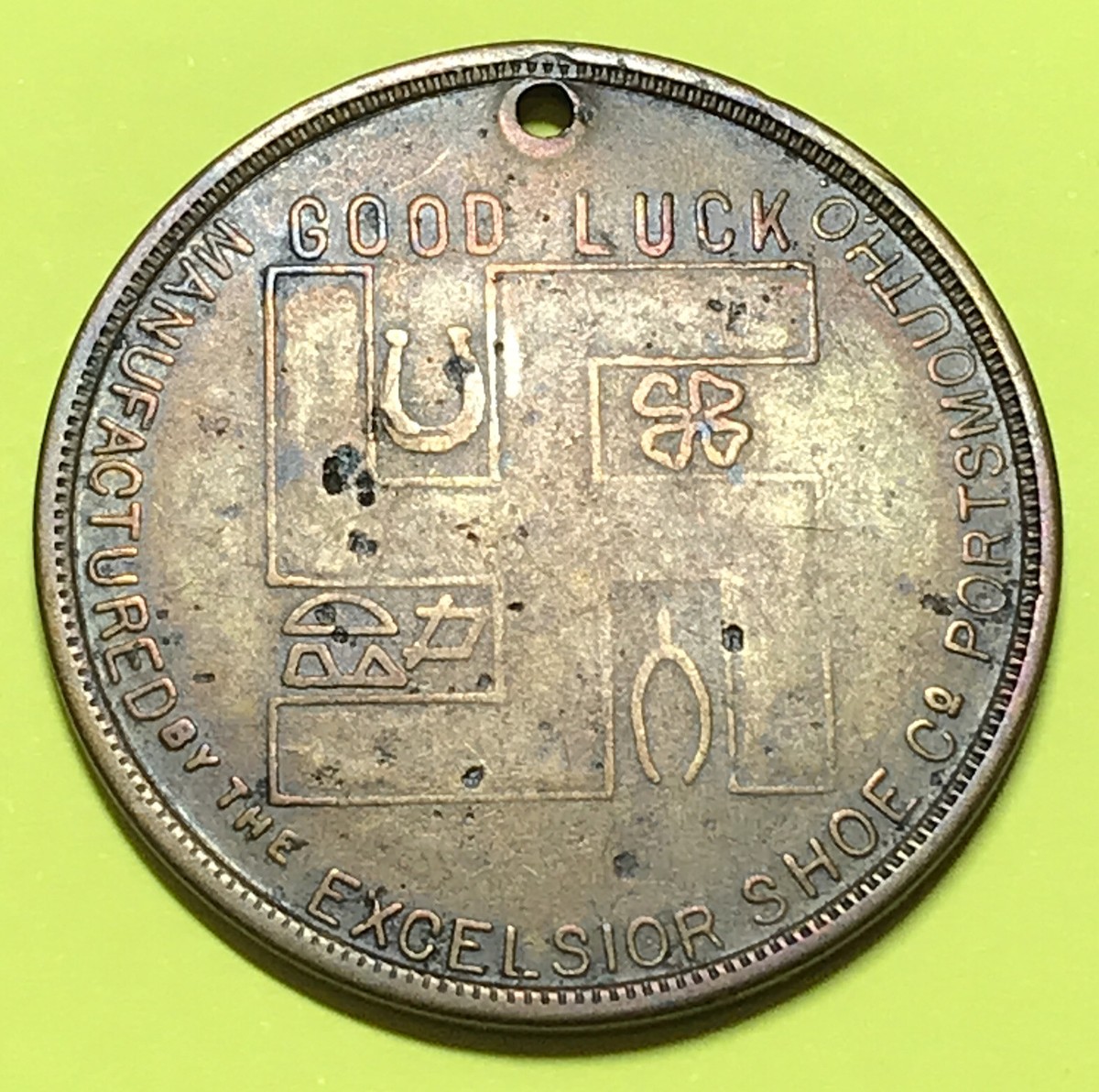 Excelsior Shoe Co Good Luck Swastika Token Shoes For Boys | eBay