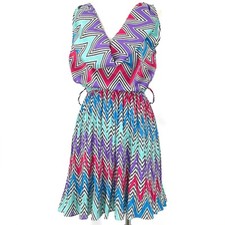 VINTAGE Maude Womens Dress Medium Multicolor Sleeveless Pullover Geometric
