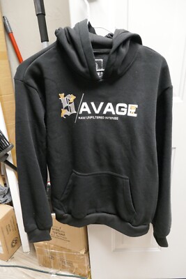 Chrome Edge CR-24 Hoodie Mens Large Black Cotton Pullover