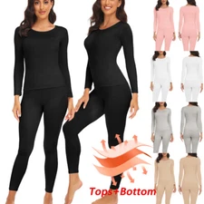 Thermal Underwear for Women Long Johns Winter Warm Set Cold Weather Top & Bottom
