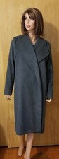 Women's Halston Gray Open Front Full Length Coat ~ Medium