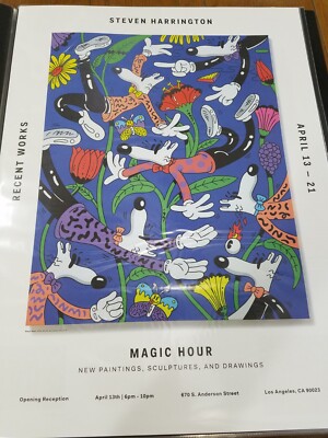Steven Harrington MAGIC HOUR 2019 Gallery Exhibit Poster Program Flyer FLAT MINT