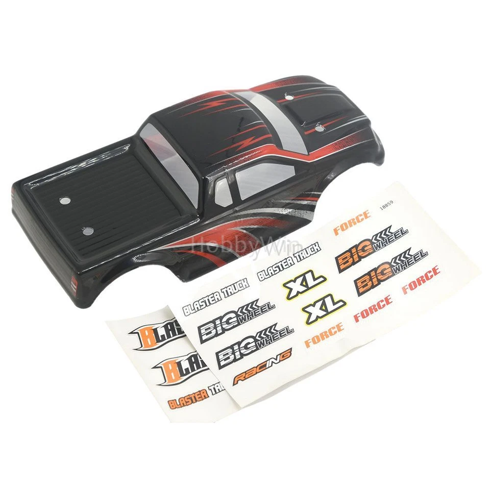 HBX part 85980 Truck Body Red +Decal for Haiboxing 1/18 RC Model Truck 18859 - Image 2 of 4