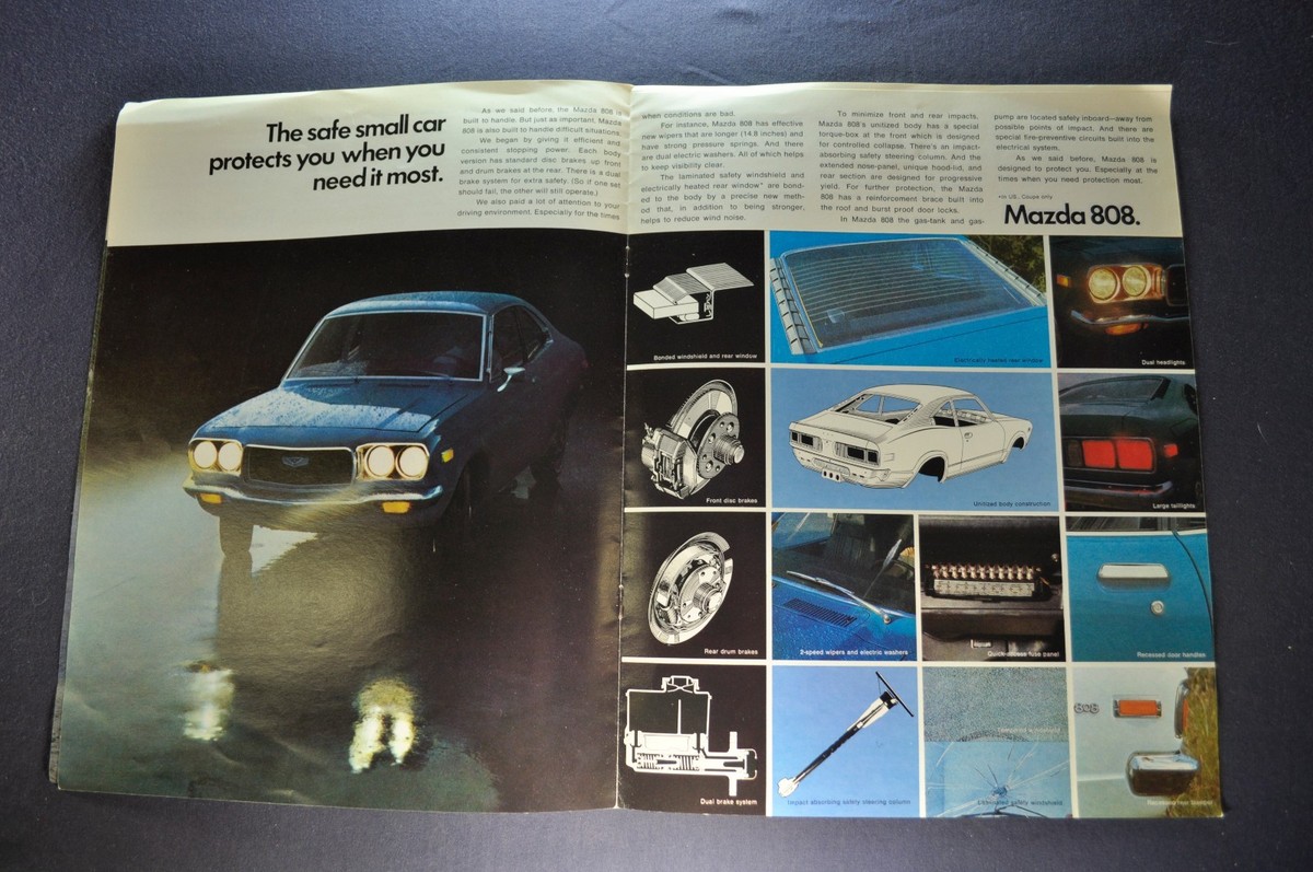 1972 Mazda 808 Catalog Sales Brochure Coupe Sedan Original 72 | eBay