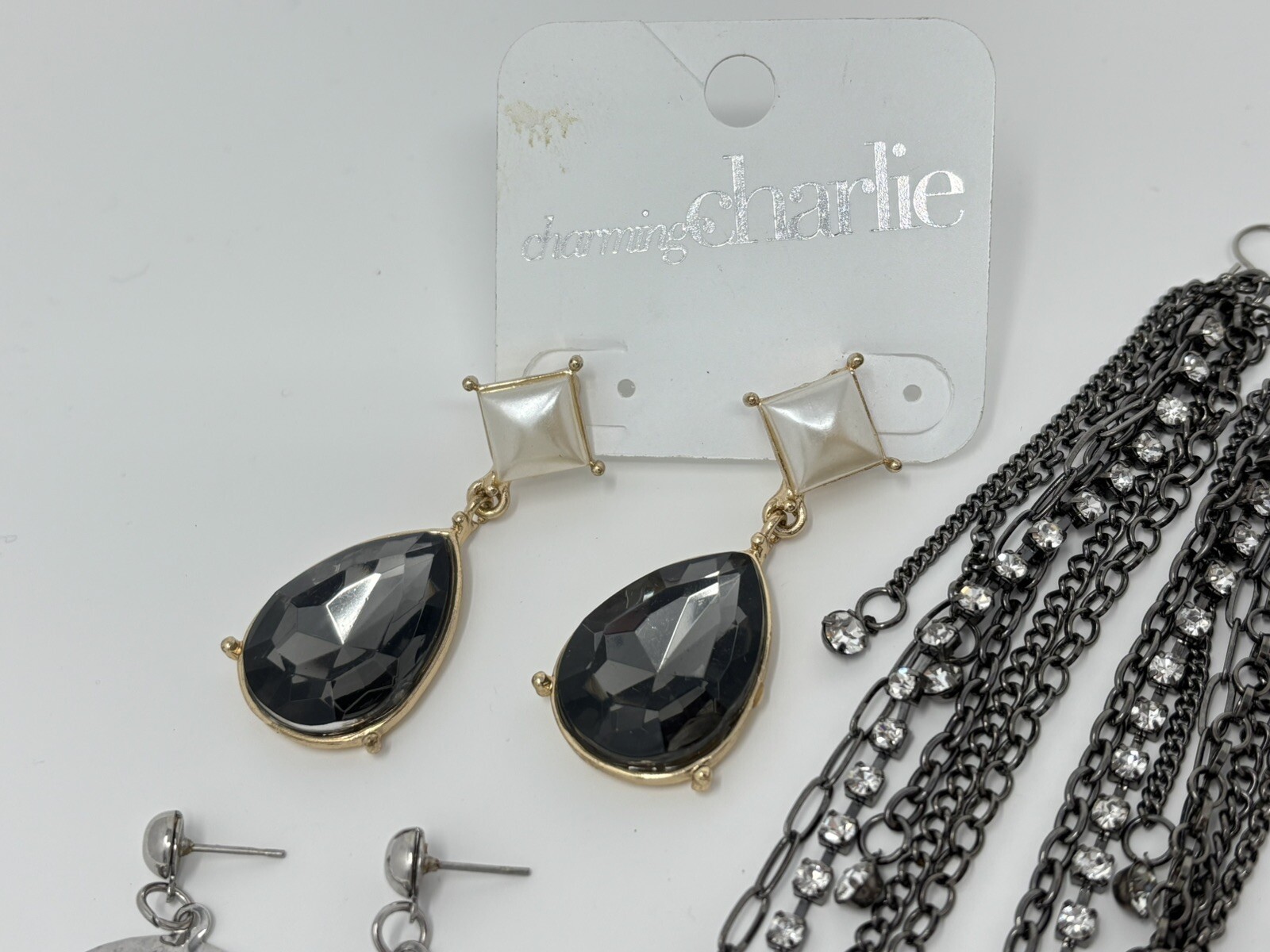 Dangle Statement Earring Lot (7 Pair) Hoop Tassel… - image 14